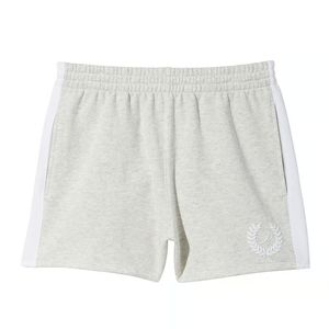 VS Pink Ivy Fleece Relaxed Shorts NWT Sz M Grey With White Logo